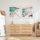 Salento Beach Day Swims II (Square) Photo Art Print