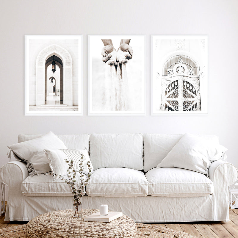 Ornate White Gates Photo Art Print