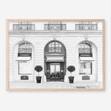 Shop 31 Rue Cambon B&W Art Print a Paris France fashion style themed painted wall art print from The Print Emporium wall artwork collection - Buy Australian made fine art painting style poster and framed prints for the home and your interior decor room, TPE-771-AP