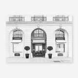 Shop 31 Rue Cambon B&W Art Print a Paris France fashion style themed painted wall art print from The Print Emporium wall artwork collection - Buy Australian made fine art painting style poster and framed prints for the home and your interior decor room, TPE-771-AP