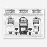 Shop 31 Rue Cambon B&W Art Print a Paris France fashion style themed painted wall art print from The Print Emporium wall artwork collection - Buy Australian made fine art painting style poster and framed prints for the home and your interior decor room, TPE-771-AP