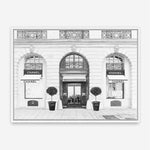 Shop 31 Rue Cambon B&W Canvas Print a Paris France Fashion style themed painted framed canvas wall art print from The Print Emporium artwork collection - Buy Australian made fine art painting style stretched canvas prints for the home and your interior decor space, TPE-771-CA-35X46-NF