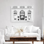 Shop 31 Rue Cambon B&W Canvas Print a Paris France Fashion style themed painted framed canvas wall art print from The Print Emporium artwork collection - Buy Australian made fine art painting style stretched canvas prints for the home and your interior decor space, TPE-771-CA-35X46-NF