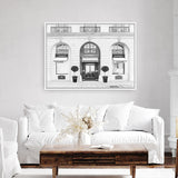 Shop 31 Rue Cambon B&W Canvas Print a Paris France Fashion style themed painted framed canvas wall art print from The Print Emporium artwork collection - Buy Australian made fine art painting style stretched canvas prints for the home and your interior decor space, TPE-771-CA-35X46-NF