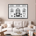 Shop 31 Rue Cambon B&W Canvas Print a Paris France Fashion style themed painted framed canvas wall art print from The Print Emporium artwork collection - Buy Australian made fine art painting style stretched canvas prints for the home and your interior decor space, TPE-771-CA-35X46-NF