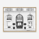 Shop 31 Rue Cambon B&W Canvas Print a Paris France Fashion style themed painted framed canvas wall art print from The Print Emporium artwork collection - Buy Australian made fine art painting style stretched canvas prints for the home and your interior decor space, TPE-771-CA-35X46-NF