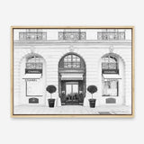 Shop 31 Rue Cambon B&W Canvas Print a Paris France Fashion style themed painted framed canvas wall art print from The Print Emporium artwork collection - Buy Australian made fine art painting style stretched canvas prints for the home and your interior decor space, TPE-771-CA-35X46-NF
