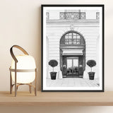 Shop 31 Rue Cambon B&W II Art Print a Paris France fashion style themed painted wall art print from The Print Emporium wall artwork collection - Buy Australian made fine art painting style poster and framed prints for the home and your interior decor room, TPE-746-AP