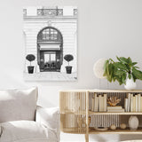 Shop 31 Rue Cambon B&W II Canvas Print a Paris France Fashion style themed painted framed canvas wall art print from The Print Emporium artwork collection - Buy Australian made fine art painting style stretched canvas prints for the home and your interior decor space, TPE-746-CA-35X46-NF