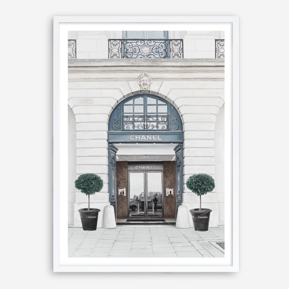 Shop 31 Rue Cambon II Art Print a Paris France fashion style themed painted wall art print from The Print Emporium wall artwork collection - Buy Australian made fine art painting style poster and framed prints for the home and your interior decor room, TPE-773-AP