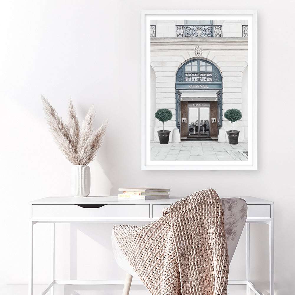 Shop 31 Rue Cambon II Art Print a Paris France fashion style themed painted wall art print from The Print Emporium wall artwork collection - Buy Australian made fine art painting style poster and framed prints for the home and your interior decor room, TPE-773-AP