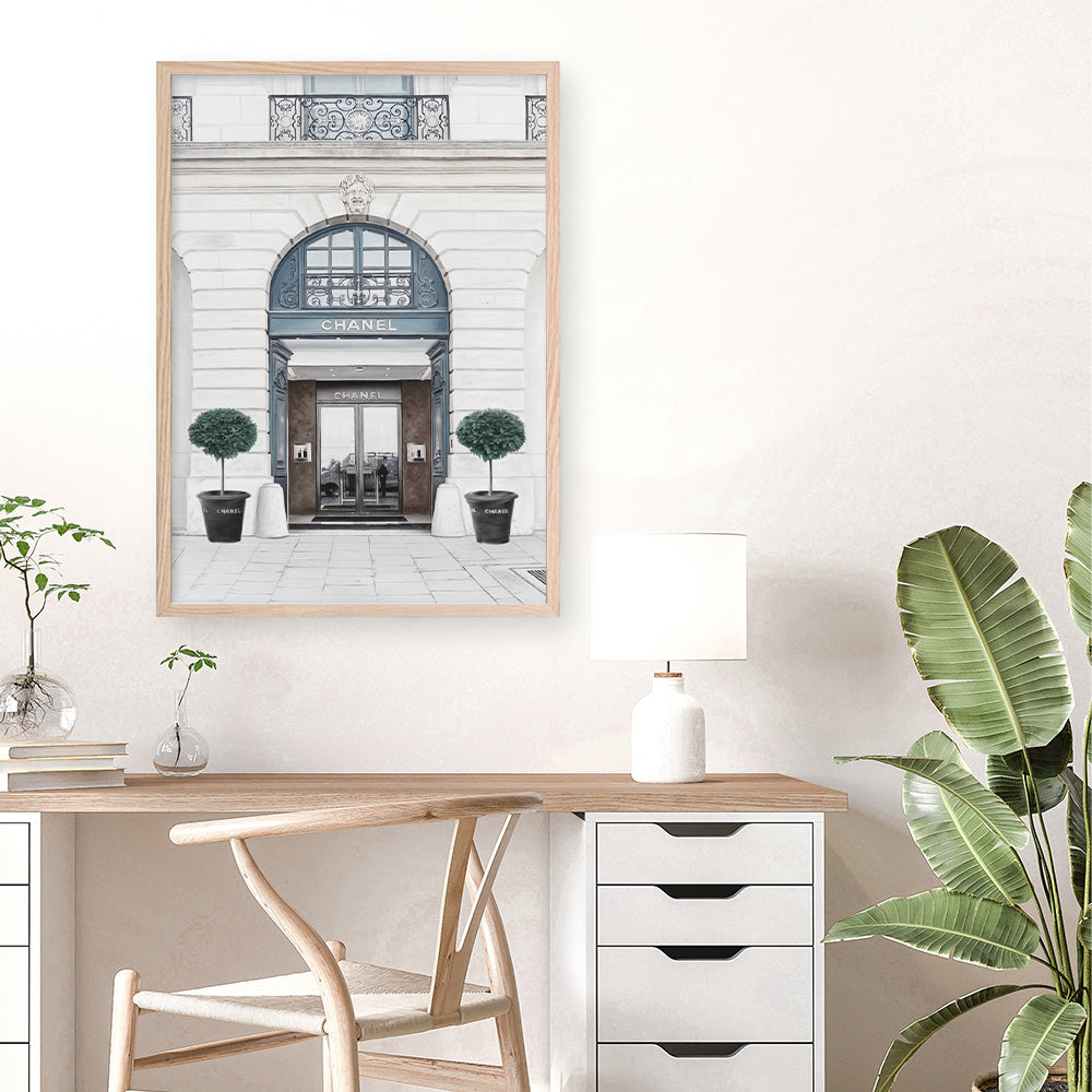 Shop 31 Rue Cambon II Art Print a Paris France fashion style themed painted wall art print from The Print Emporium wall artwork collection - Buy Australian made fine art painting style poster and framed prints for the home and your interior decor room, TPE-773-AP