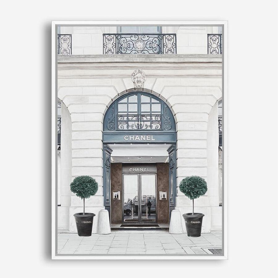 Shop 31 Rue Cambon II Canvas Print a Paris France Fashion style themed painted framed canvas wall art print from The Print Emporium artwork collection - Buy Australian made fine art painting style stretched canvas prints for the home and your interior decor space, TPE-773-CA-35X46-NF