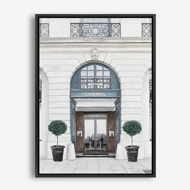 Shop 31 Rue Cambon II Canvas Print a Paris France Fashion style themed painted framed canvas wall art print from The Print Emporium artwork collection - Buy Australian made fine art painting style stretched canvas prints for the home and your interior decor space, TPE-773-CA-35X46-NF