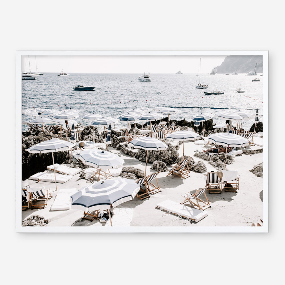 Shop A Day At Fontelina I Photo Art Print a coastal themed photography wall art print from The Print Emporium wall artwork collection - Buy Australian made fine art poster and framed prints for the home and your interior decor, TPE-728-AP