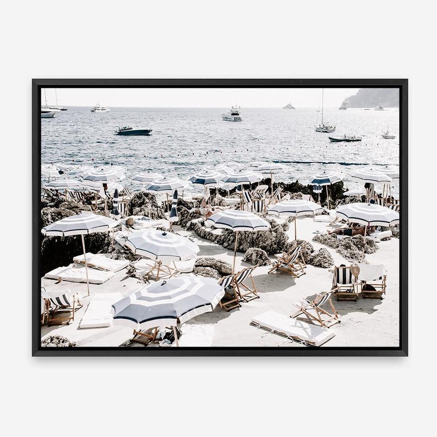 Shop A Day At Fontelina I Photo Canvas Print a coastal themed photography framed stretched canvas print from The Print Emporium wall artwork collection - Buy Australian made prints for the home and your interior decor space, TPE-728-CA-35X46-NF