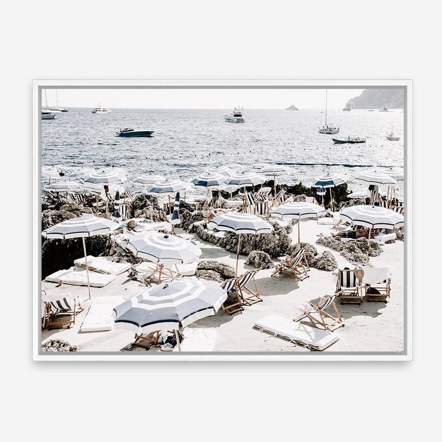 Shop A Day At Fontelina I Photo Canvas Print a coastal themed photography framed stretched canvas print from The Print Emporium wall artwork collection - Buy Australian made prints for the home and your interior decor space, TPE-728-CA-35X46-NF