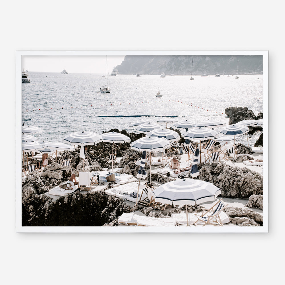 Shop A Day At Fontelina II Photo Art Print a coastal themed photography wall art print from The Print Emporium wall artwork collection - Buy Australian made fine art poster and framed prints for the home and your interior decor, TPE-855-AP