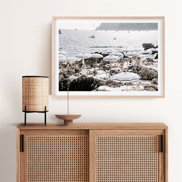 Shop A Day At Fontelina II Photo Art Print a coastal themed photography wall art print from The Print Emporium wall artwork collection - Buy Australian made fine art poster and framed prints for the home and your interior decor, TPE-855-AP