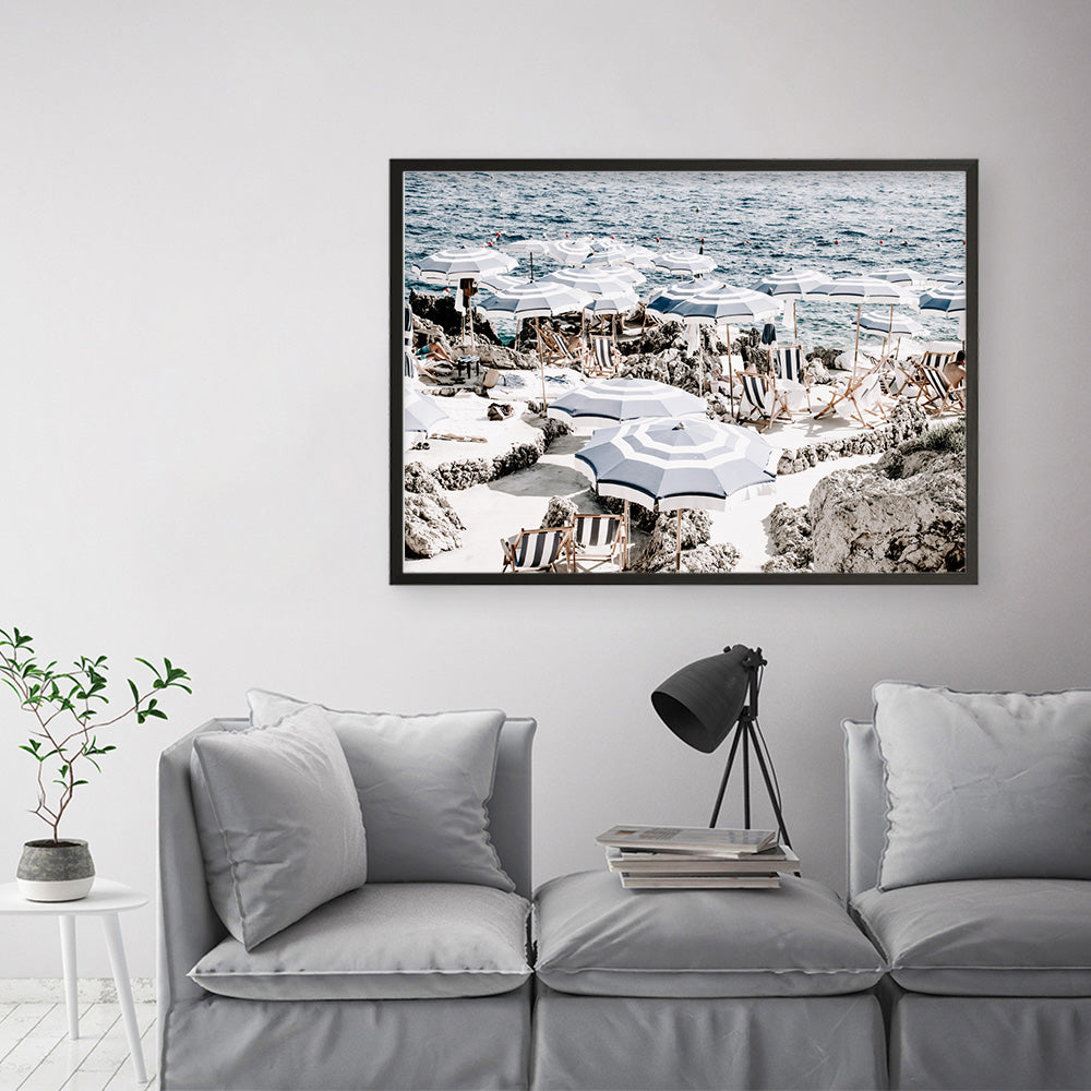 Shop A Day At Fontelina III Photo Art Print a coastal themed photography wall art print from The Print Emporium wall artwork collection - Buy Australian made fine art poster and framed prints for the home and your interior decor, TPE-860-AP