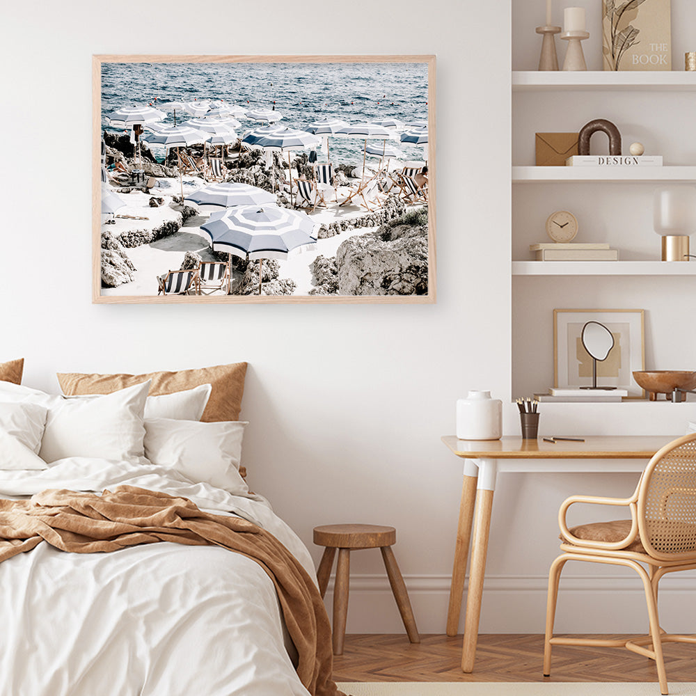 Shop A Day At Fontelina III Photo Art Print a coastal themed photography wall art print from The Print Emporium wall artwork collection - Buy Australian made fine art poster and framed prints for the home and your interior decor, TPE-860-AP