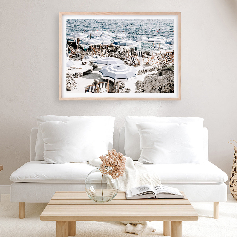 Shop A Day At Fontelina III Photo Art Print a coastal themed photography wall art print from The Print Emporium wall artwork collection - Buy Australian made fine art poster and framed prints for the home and your interior decor, TPE-860-AP