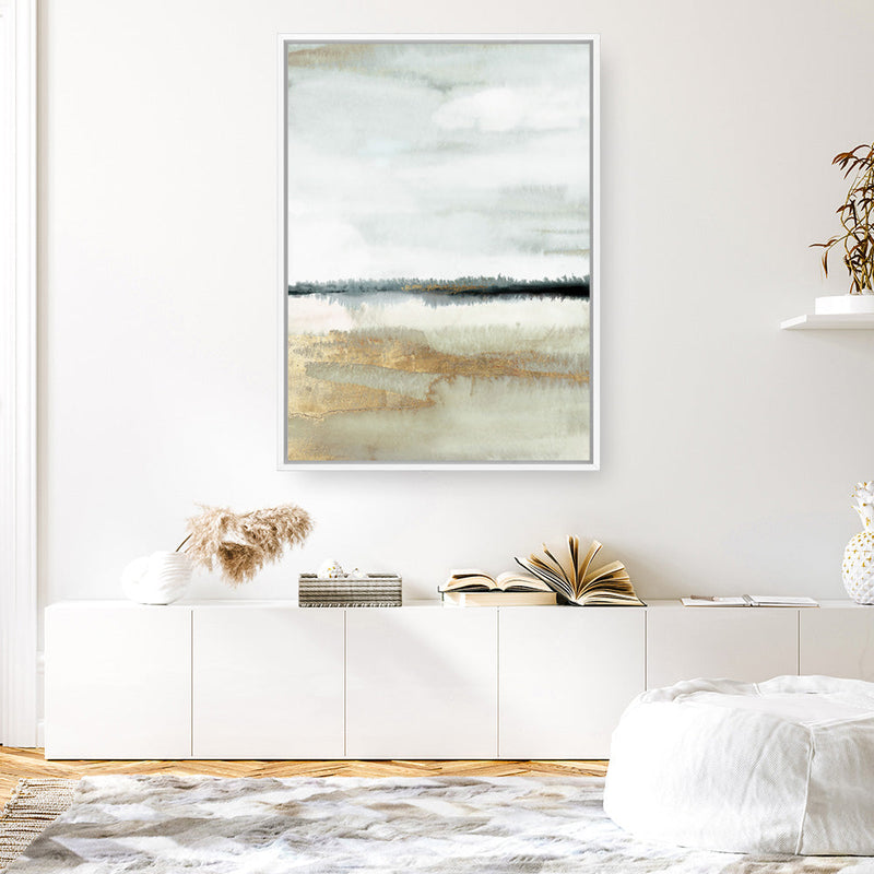 Shop A Home Before Dark I Canvas Print a painted abstract themed framed canvas wall art print from The Print Emporium artwork collection - Buy Australian made fine art painting style stretched canvas prints for the home and your interior decor space, TPE-PC-PG924-CA-35X46-NF