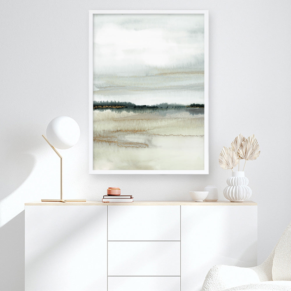 Shop A Home Before Dark II Art Print a painted abstract themed wall art print from The Print Emporium wall artwork collection - Buy Australian made fine art painting style poster and framed prints for the home and your interior decor room, TPE-PC-PG925-AP