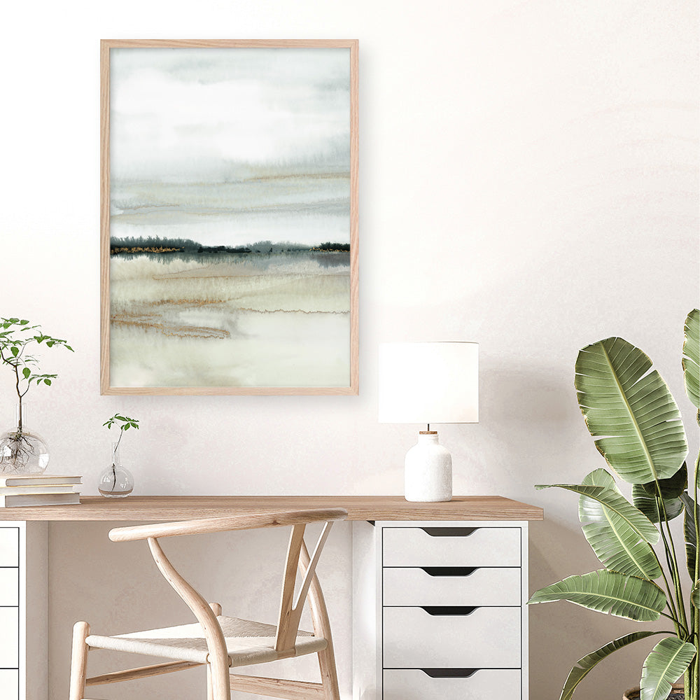 Shop A Home Before Dark II Art Print a painted abstract themed wall art print from The Print Emporium wall artwork collection - Buy Australian made fine art painting style poster and framed prints for the home and your interior decor room, TPE-PC-PG925-AP
