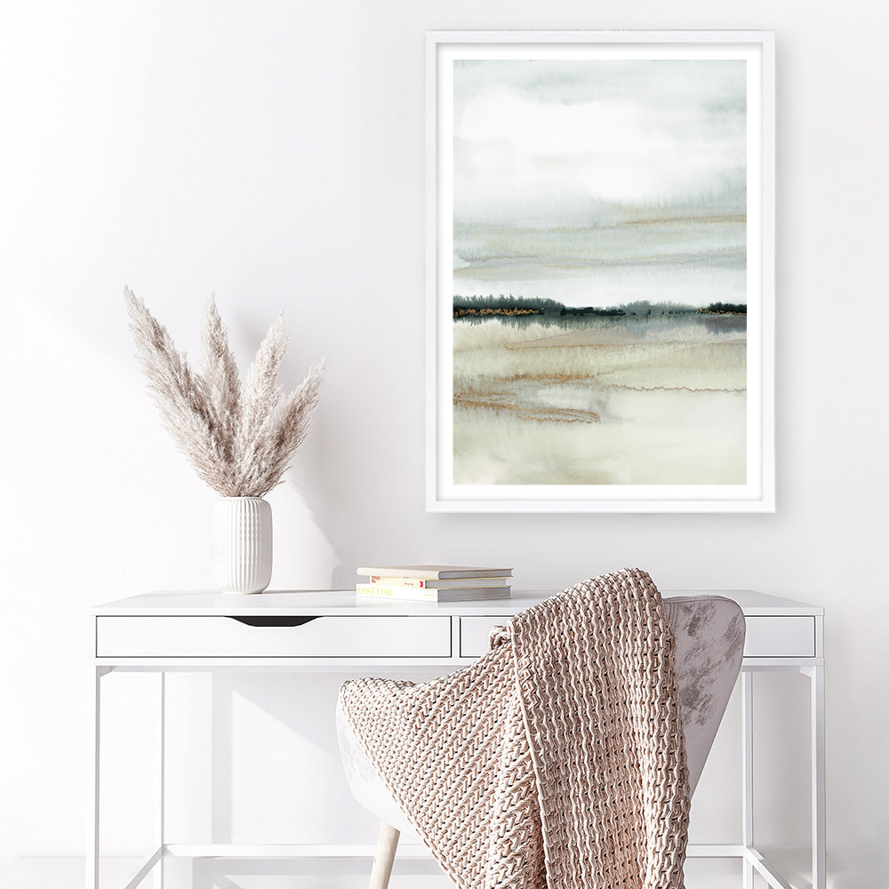 Shop A Home Before Dark II Art Print a painted abstract themed wall art print from The Print Emporium wall artwork collection - Buy Australian made fine art painting style poster and framed prints for the home and your interior decor room, TPE-PC-PG925-AP