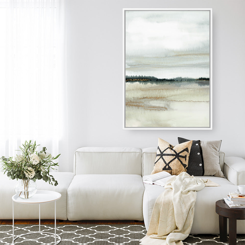 Shop A Home Before Dark II Canvas Print a painted abstract themed framed canvas wall art print from The Print Emporium artwork collection - Buy Australian made fine art painting style stretched canvas prints for the home and your interior decor space, TPE-PC-PG925-CA-35X46-NF