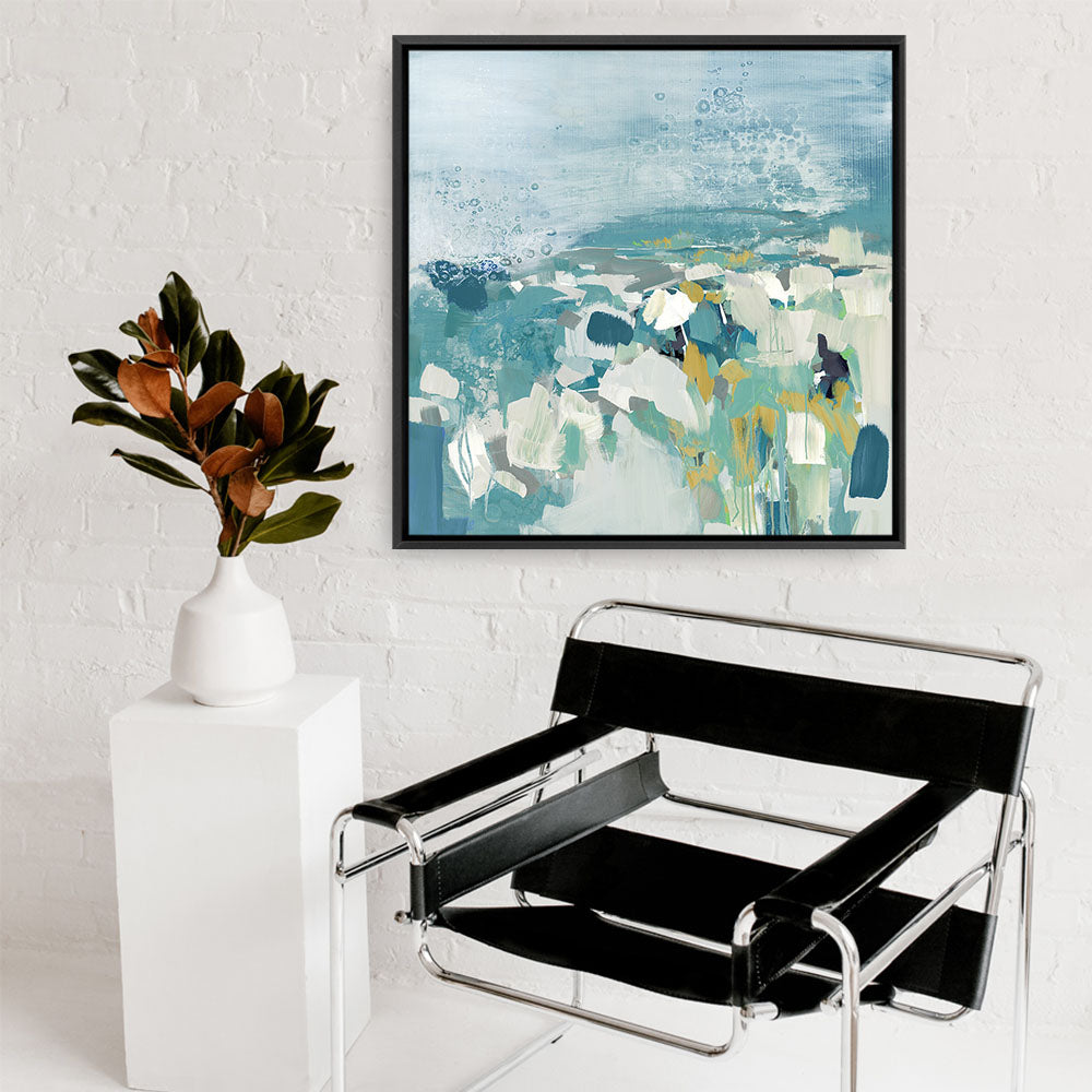 Shop Above The Sea (Square) Canvas Print a painted abstract themed framed canvas wall art print from The Print Emporium artwork collection - Buy Australian made fine art painting style stretched canvas prints for the home and your interior decor space, TPE-PC-BC052-CA-40X40-NF