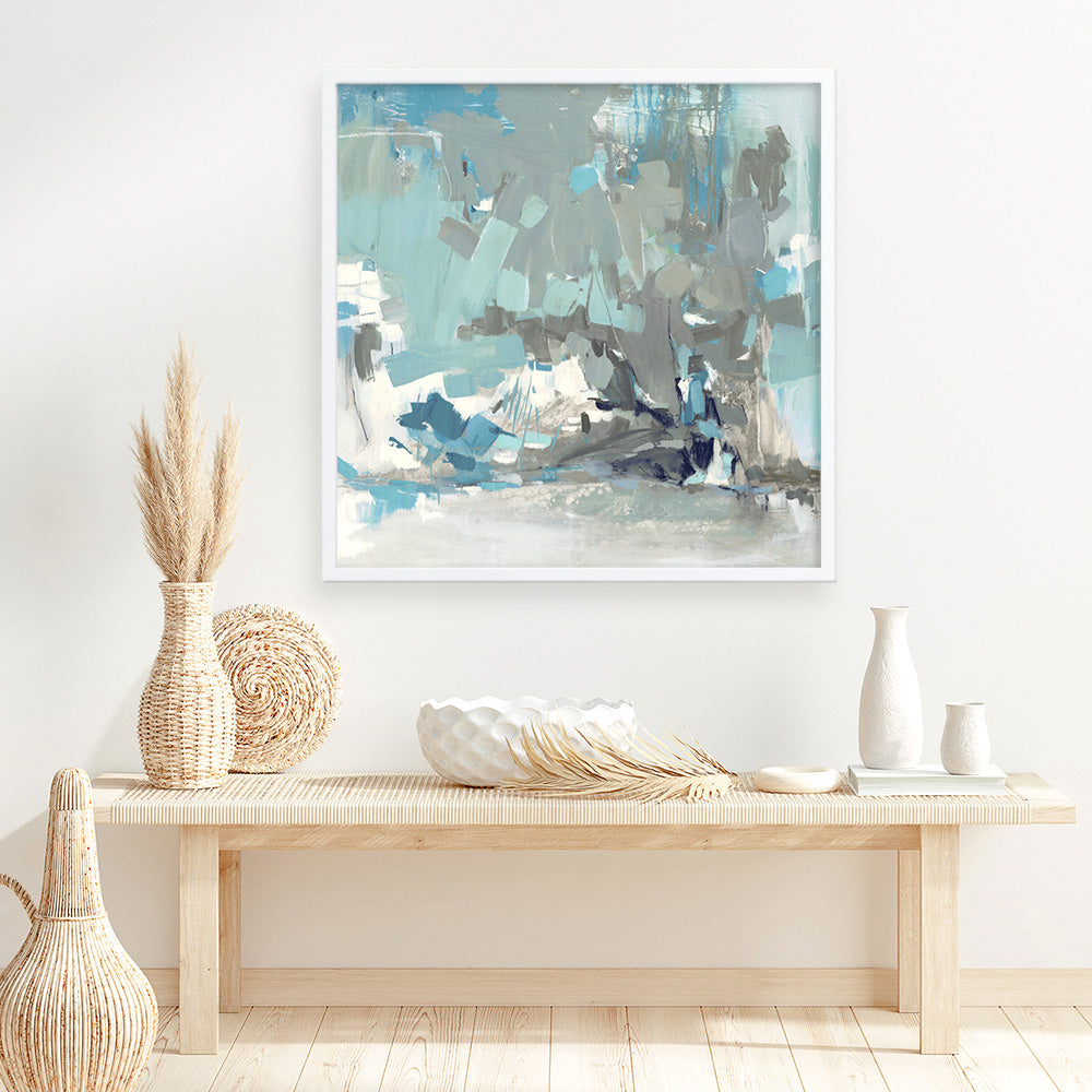 Shop Above the Mist (Square) Art Print a painted abstract themed wall art print from The Print Emporium wall artwork collection - Buy Australian made fine art painting style poster and framed prints for the home and your interior decor room, TPE-PC-BC050-AP