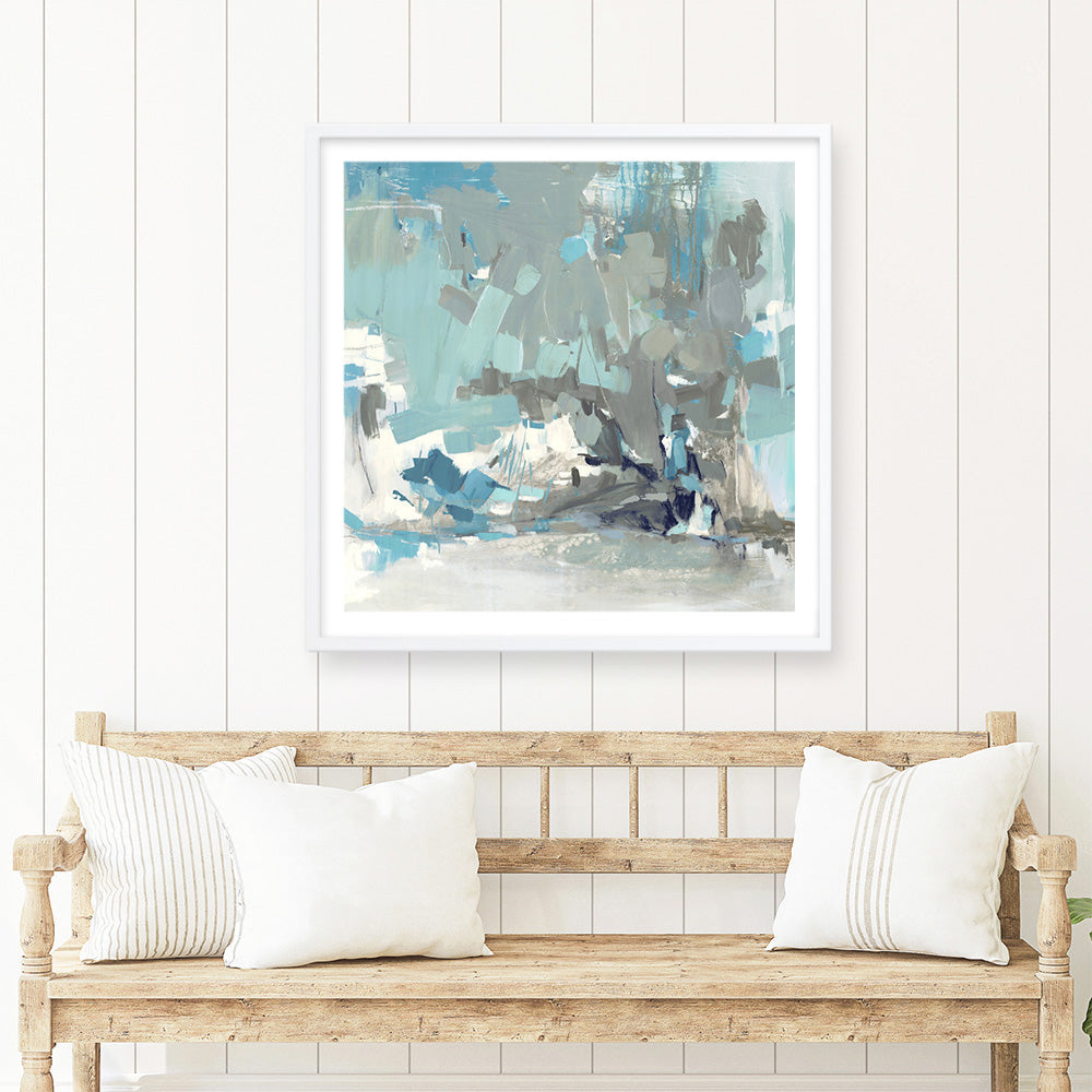 Shop Above the Mist (Square) Art Print a painted abstract themed wall art print from The Print Emporium wall artwork collection - Buy Australian made fine art painting style poster and framed prints for the home and your interior decor room, TPE-PC-BC050-AP