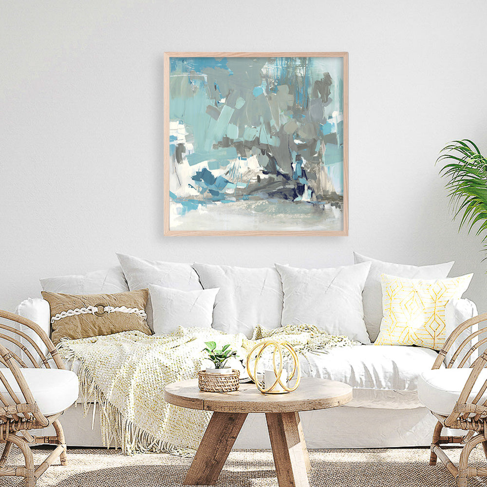 Shop Above the Mist (Square) Art Print a painted abstract themed wall art print from The Print Emporium wall artwork collection - Buy Australian made fine art painting style poster and framed prints for the home and your interior decor room, TPE-PC-BC050-AP