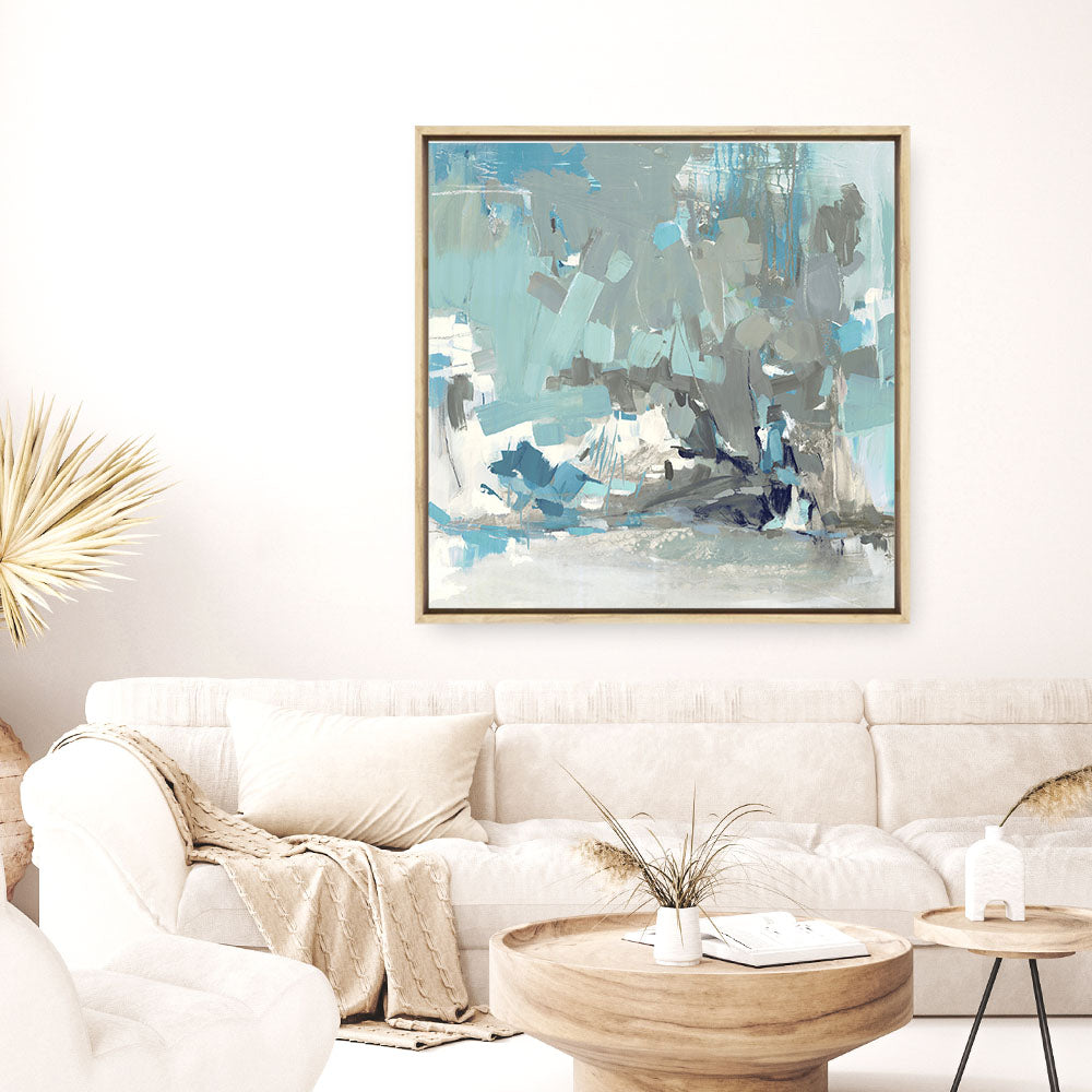 Shop Above the Mist (Square) Canvas Print a painted abstract themed framed canvas wall art print from The Print Emporium artwork collection - Buy Australian made fine art painting style stretched canvas prints for the home and your interior decor space, TPE-PC-BC050-CA-40X40-NF