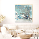 Shop Above the Mist (Square) Canvas Print a painted abstract themed framed canvas wall art print from The Print Emporium artwork collection - Buy Australian made fine art painting style stretched canvas prints for the home and your interior decor space, TPE-PC-BC050-CA-40X40-NF