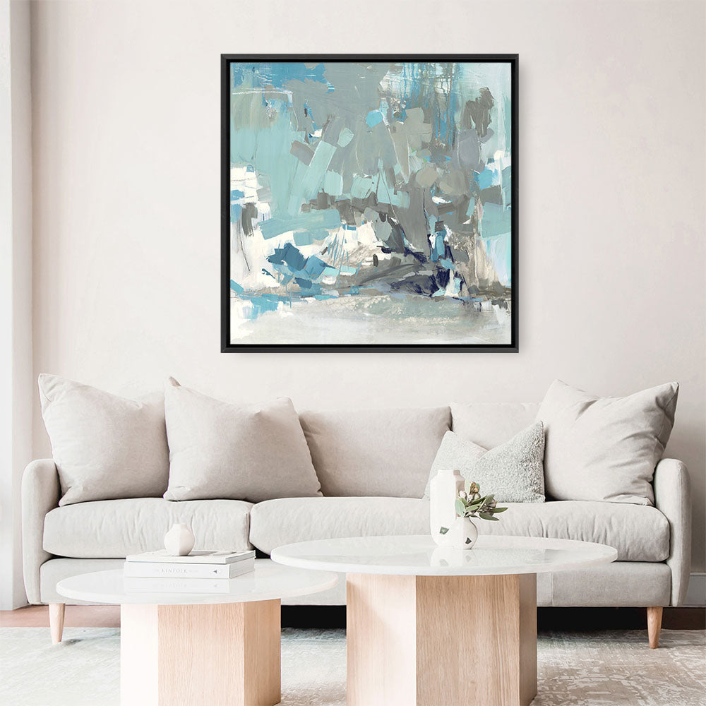 Shop Above the Mist (Square) Canvas Print a painted abstract themed framed canvas wall art print from The Print Emporium artwork collection - Buy Australian made fine art painting style stretched canvas prints for the home and your interior decor space, TPE-PC-BC050-CA-40X40-NF