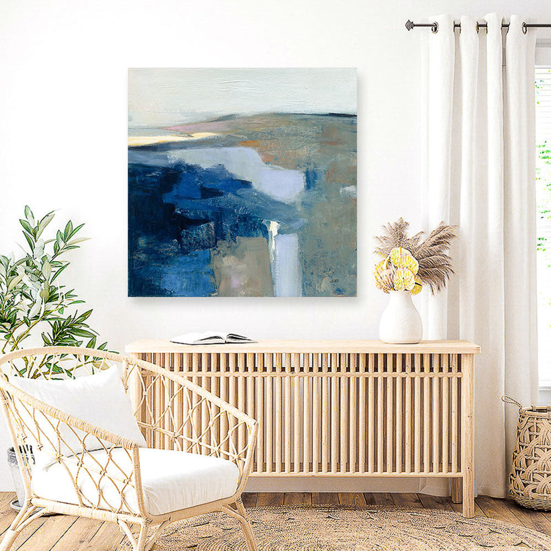 Shop Above the Waves (Square) Canvas Print a painted abstract themed framed canvas wall art print from The Print Emporium artwork collection - Buy Australian made fine art painting style stretched canvas prints for the home and your interior decor space, TPE-WA-70757-CA-40X40-NF