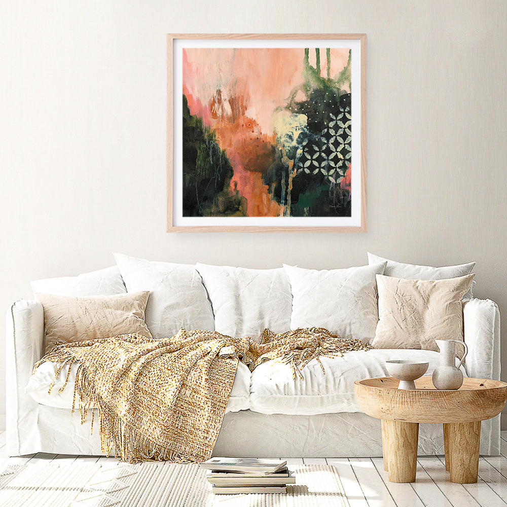 Shop Abstract Layers I Sunrise (Square) Art Print a painted abstract themed wall art print from The Print Emporium wall artwork collection - Buy Australian made fine art painting style poster and framed prints for the home and your interior decor room, TPE-WA-73160-AP