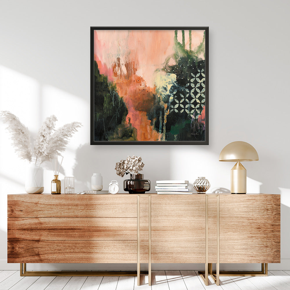 Shop Abstract Layers I Sunrise (Square) Art Print a painted abstract themed wall art print from The Print Emporium wall artwork collection - Buy Australian made fine art painting style poster and framed prints for the home and your interior decor room, TPE-WA-73160-AP