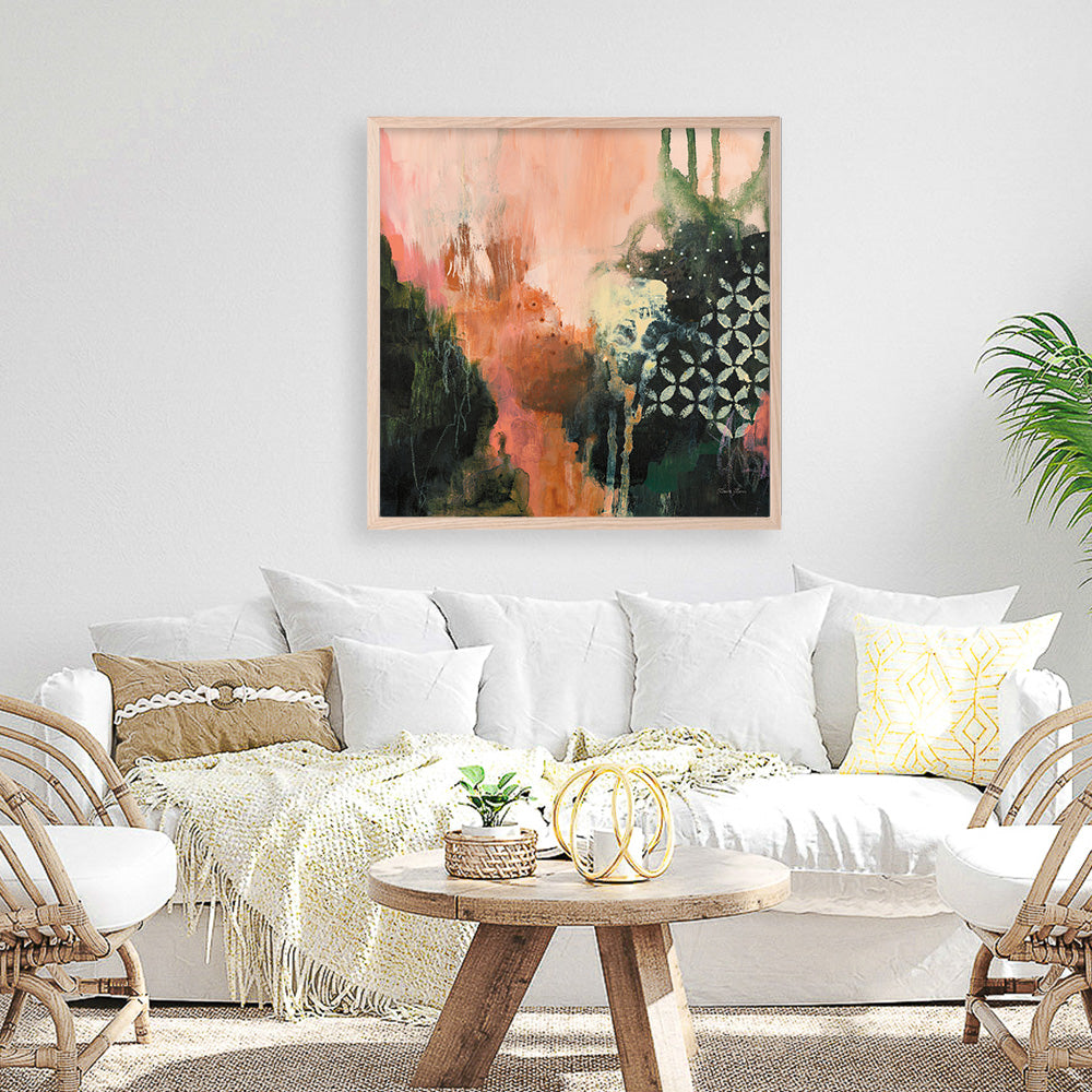 Shop Abstract Layers I Sunrise (Square) Art Print a painted abstract themed wall art print from The Print Emporium wall artwork collection - Buy Australian made fine art painting style poster and framed prints for the home and your interior decor room, TPE-WA-73160-AP