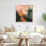 Shop Abstract Layers I Sunrise (Square) Art Print a painted abstract themed wall art print from The Print Emporium wall artwork collection - Buy Australian made fine art painting style poster and framed prints for the home and your interior decor room, TPE-WA-73160-AP