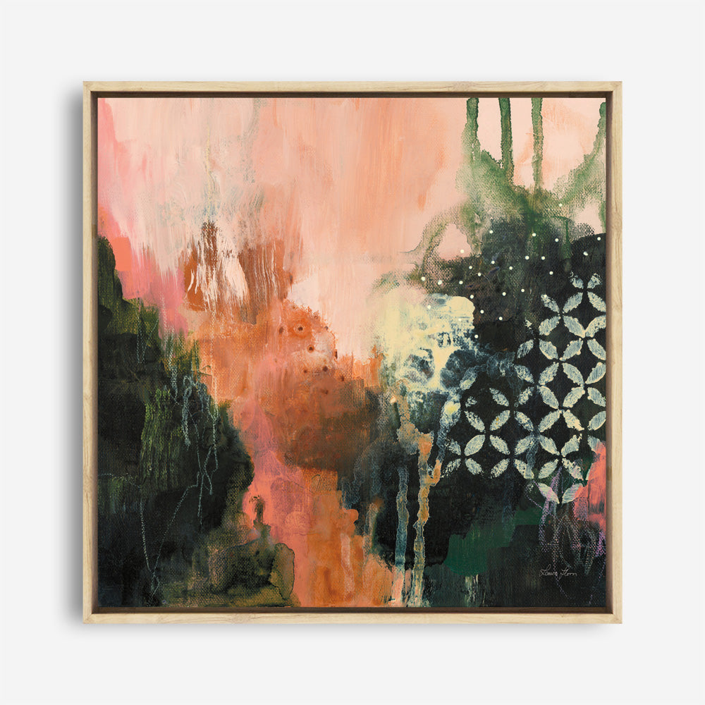 Shop Abstract Layers I Sunrise (Square) Canvas Print a painted abstract themed framed canvas wall art print from The Print Emporium artwork collection - Buy Australian made fine art painting style stretched canvas prints for the home and your interior decor space, TPE-WA-73160-CA-40X40-NF
