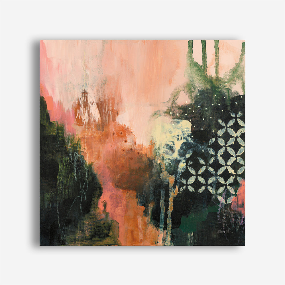 Shop Abstract Layers I Sunrise (Square) Canvas Print a painted abstract themed framed canvas wall art print from The Print Emporium artwork collection - Buy Australian made fine art painting style stretched canvas prints for the home and your interior decor space, TPE-WA-73160-CA-40X40-NF