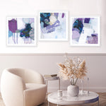 Shop Abstract Layers II Purple (Square) Art Print a painted abstract themed wall art print from The Print Emporium wall artwork collection - Buy Australian made fine art painting style poster and framed prints for the home and your interior decor room, TPE-WA-72103-AP