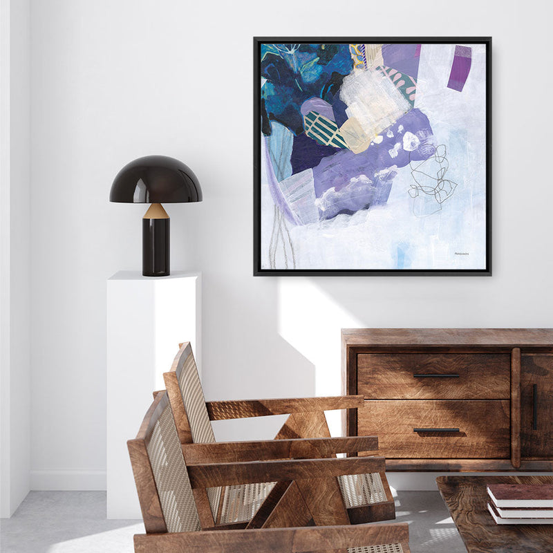 Shop Abstract Layers II Purple (Square) Canvas Print a painted abstract themed framed canvas wall art print from The Print Emporium artwork collection - Buy Australian made fine art painting style stretched canvas prints for the home and your interior decor space, TPE-WA-72103-CA-40X40-NF