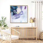 Shop Abstract Layers II Purple (Square) Canvas Print a painted abstract themed framed canvas wall art print from The Print Emporium artwork collection - Buy Australian made fine art painting style stretched canvas prints for the home and your interior decor space, TPE-WA-72103-CA-40X40-NF