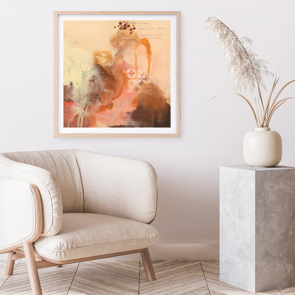 Shop Abstract Layers II Sunrise (Square) Art Print a painted abstract themed wall art print from The Print Emporium wall artwork collection - Buy Australian made fine art painting style poster and framed prints for the home and your interior decor room, TPE-WA-73161-AP