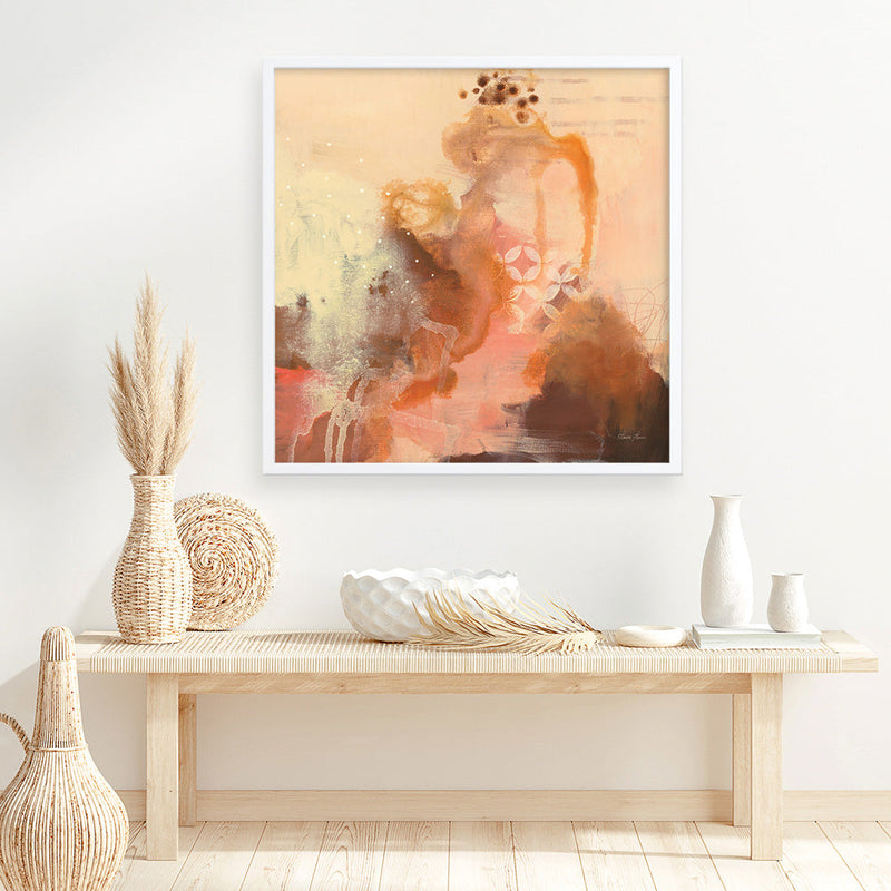 Shop Abstract Layers II Sunrise (Square) Art Print a painted abstract themed wall art print from The Print Emporium wall artwork collection - Buy Australian made fine art painting style poster and framed prints for the home and your interior decor room, TPE-WA-73161-AP